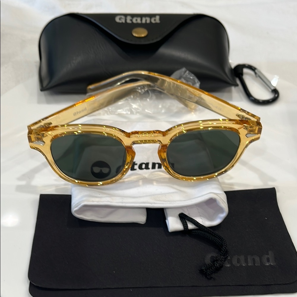 Gtand Gold Sunglasses with Black Lenses
